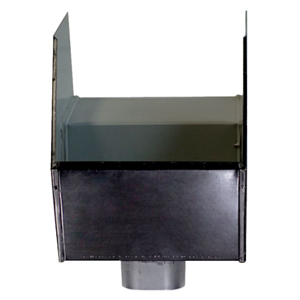 Lakefront Sheet Metal Scupper Kynar Large 12" Matte Black