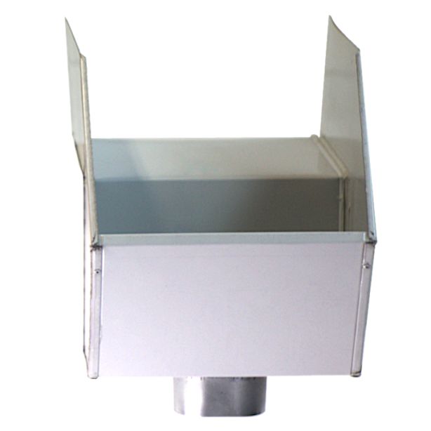 Lakefront Sheet Metal Scupper Kynar Small 12" Regal White