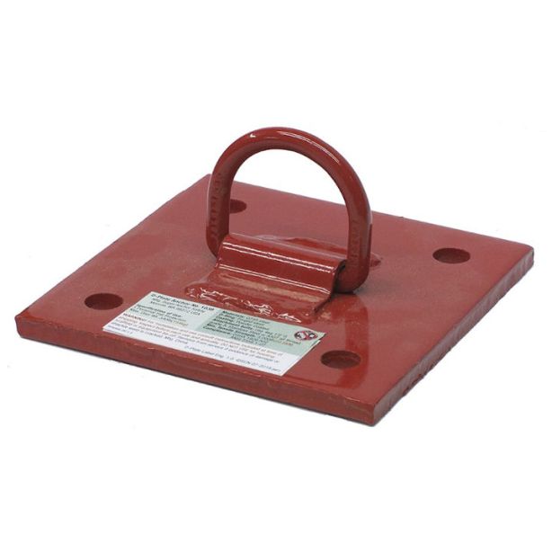 Super Anchor 1038 Anchor D Plate Cast Loop Top 6"x6" Coated Red