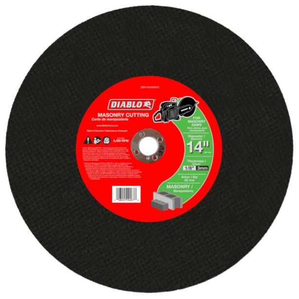 Diablo Hi Speed Masonry Disc 14"x1/8"x20mm