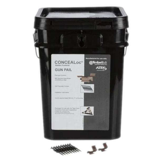 TimberTech CLOCGUNPAIL CONCEALoc Hidden Fasteners Clips and Screws for Pneumatic Gun 500 sq ft