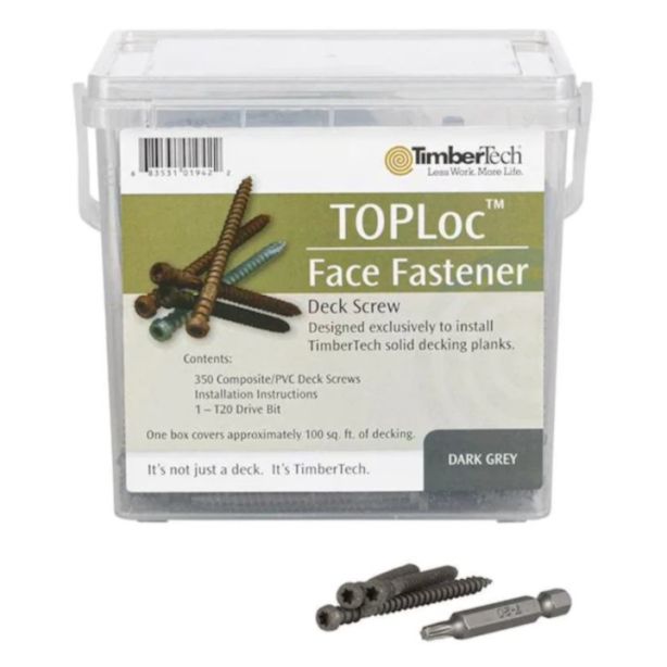 TimberTech TLOC350DG TOPLoc Screws For PRO and EDGE 2.5" Dark Gray 100 sq ft