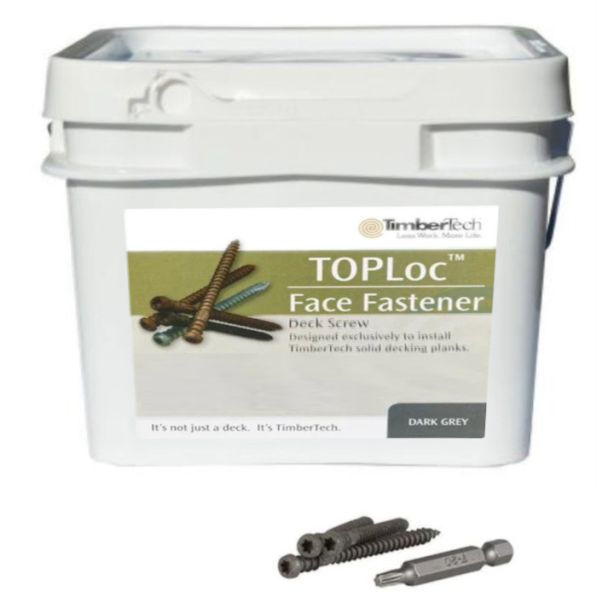 TimberTech TLOC1750DG TOPLoc Screws For PRO and EDGE 2.5" Dark Gray 500 sq ft