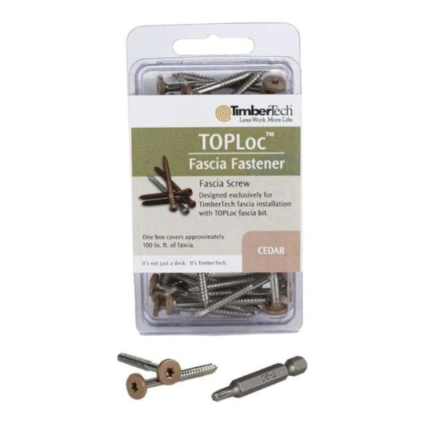 TimberTech TLOCFAS100WC TOPLoc Fascia Screws For PRO and EDGE 1-3/4" Whitewash Cedar 100 ct