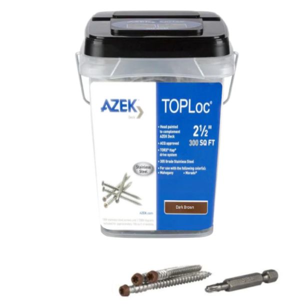 TimberTech ATLOC300DB TOPLoc Screws For AZEK Dark Brown 300 sq ft