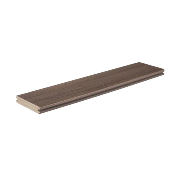 TimberTech AGB15512AW AZEK Landmark Composite Deck Board Polymer Matte Finish Grooved 5.5"x12' American Walnut 1pc