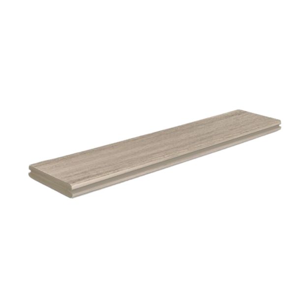 TimberTech AGB15512 AZEK Landmark Composite Deck Board Polymer Matte Finish Grooved 5.5"x12' French White Oak 1pc