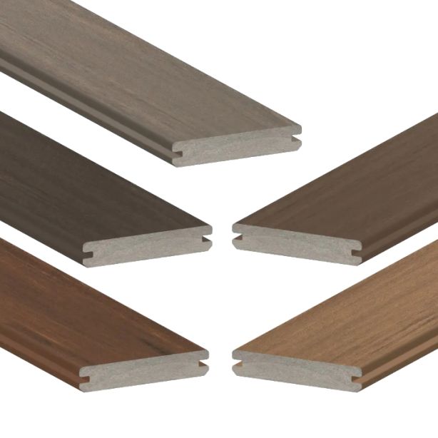 TimberTech AGB15512 AZEK Vintage Composite Deck Board Polymer Flame Spread Grooved 5.5"x12'