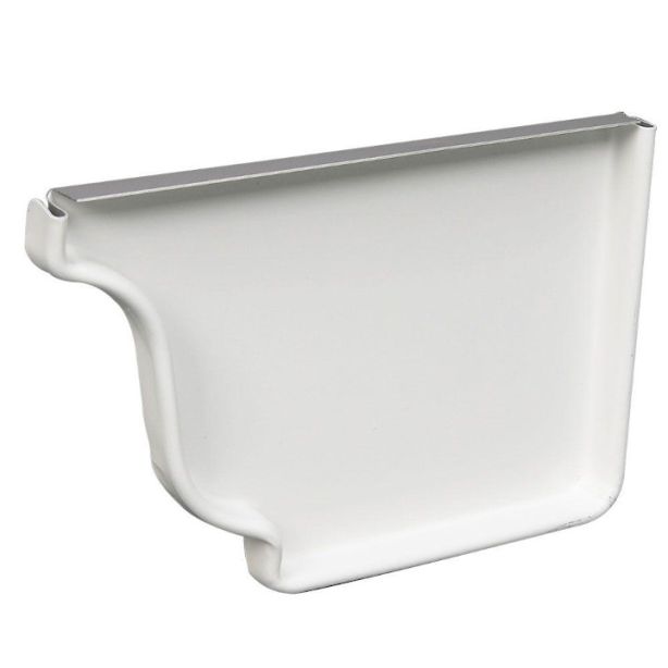 US Aluminum 5R30WHITE End Caps Right 5" 30 White 50ct