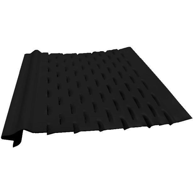 US Aluminum LS6BL Leaf Shelter Gutter Protection Black 6"x4' 25ct