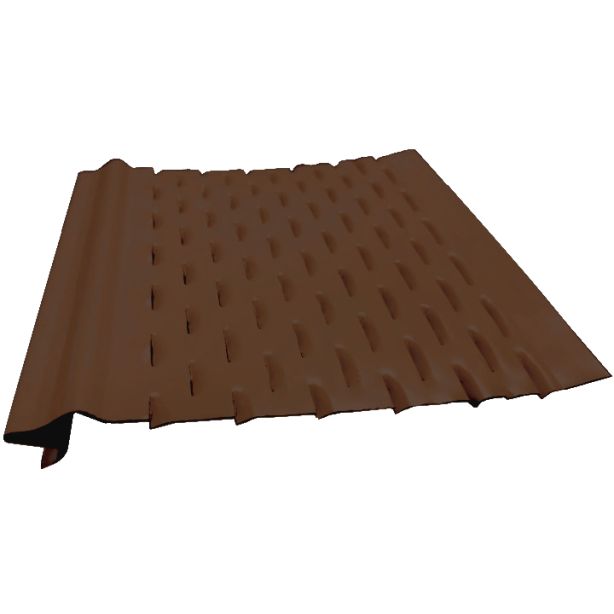 US Aluminum LS6RB Leaf Shelter Gutter Protection Royal Brown 6"x4' 25ct