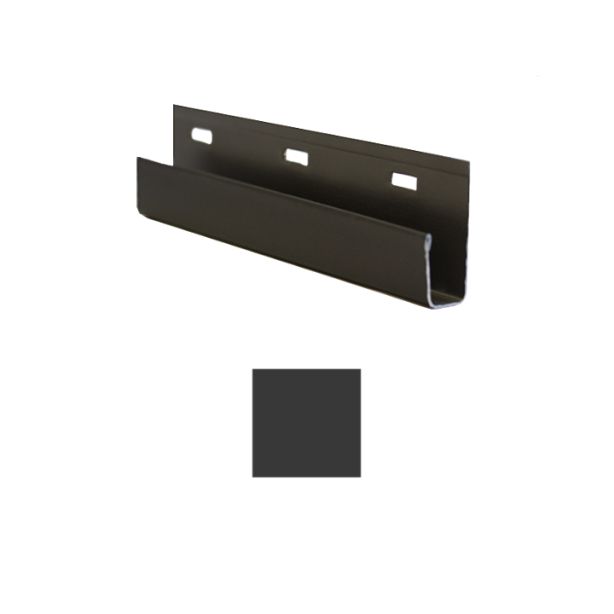 Vesta Steel Siding J Channel Solid Ironstone 0.5"x12'