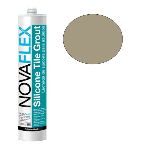 Novaflex 700-187 Silicone Tile Grout Sealant 10.3oz 24/carton Translucent Beige