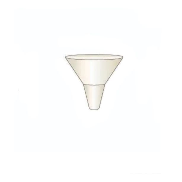 Quality Aluminum FUNW Aluminum Funnel Low Gloss White 130 2"x3"