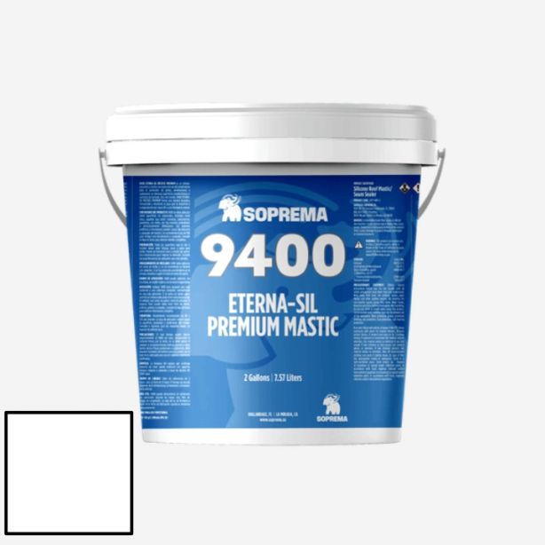 Soprema 9400 Eterna Sil Premium Mastic Roof Coating White 2 gal 22 Buckets