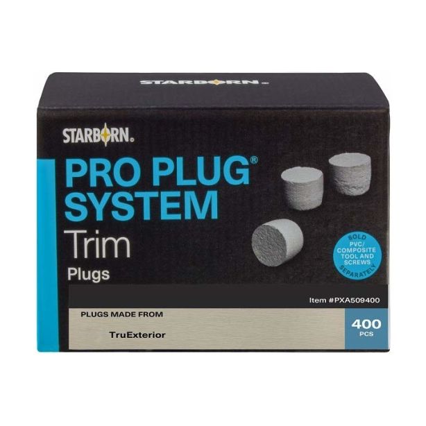 Starborn PXA510400 Woodgrain Pro Plug for Siding & Trim 400ct